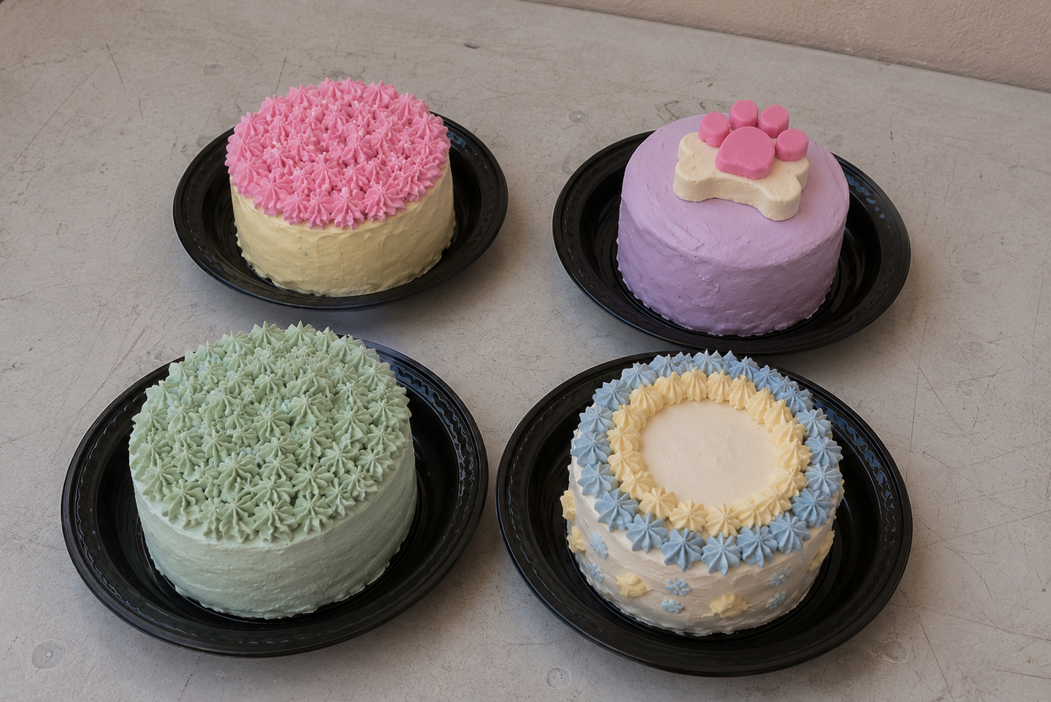 Colección de cuatro pasteles artesanales de Dolce Nina